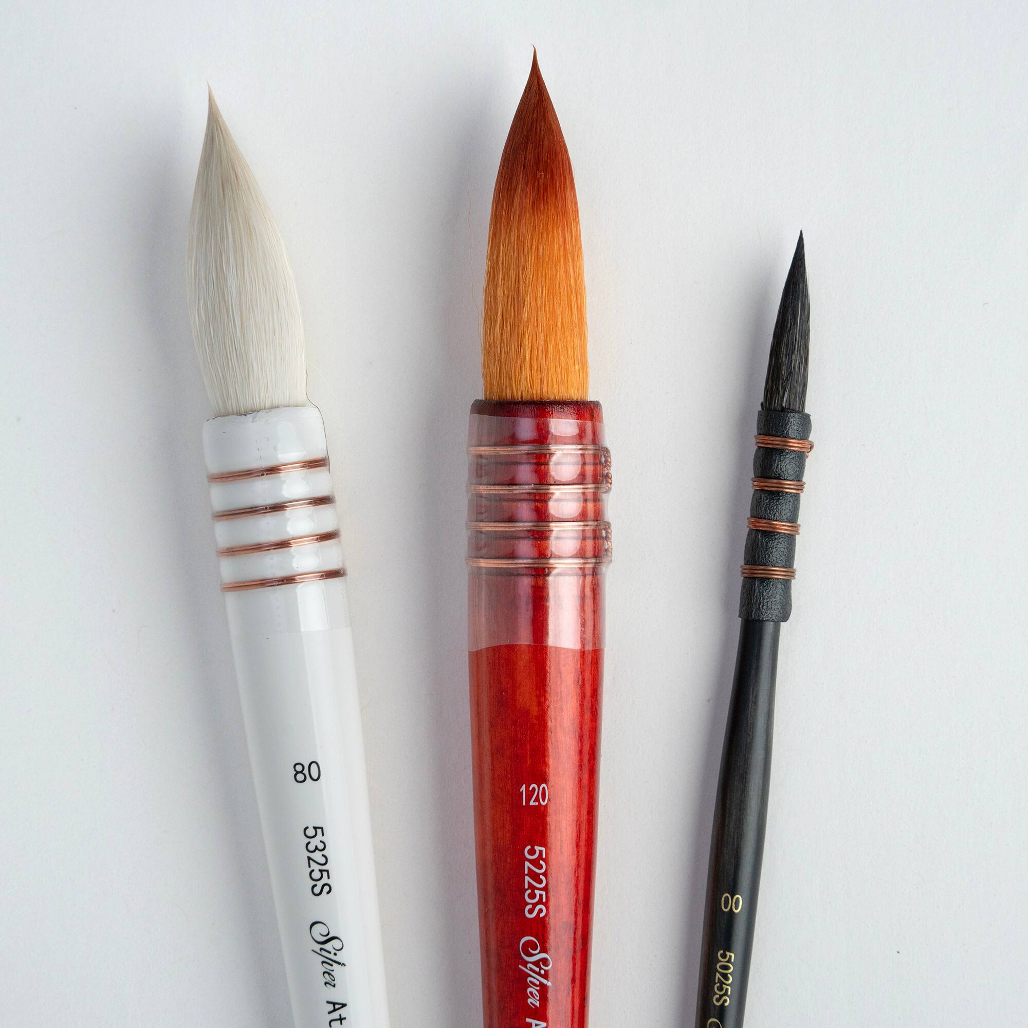 Silver Brush Limited Atelier™ 3 Piece Quills Small Brush Set